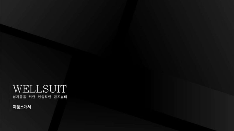 웰수트(WELLSUIT) 제품소개서 표지