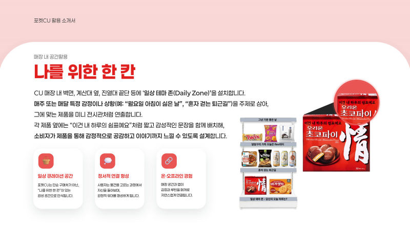 포켓CU 제안서·기획 표지