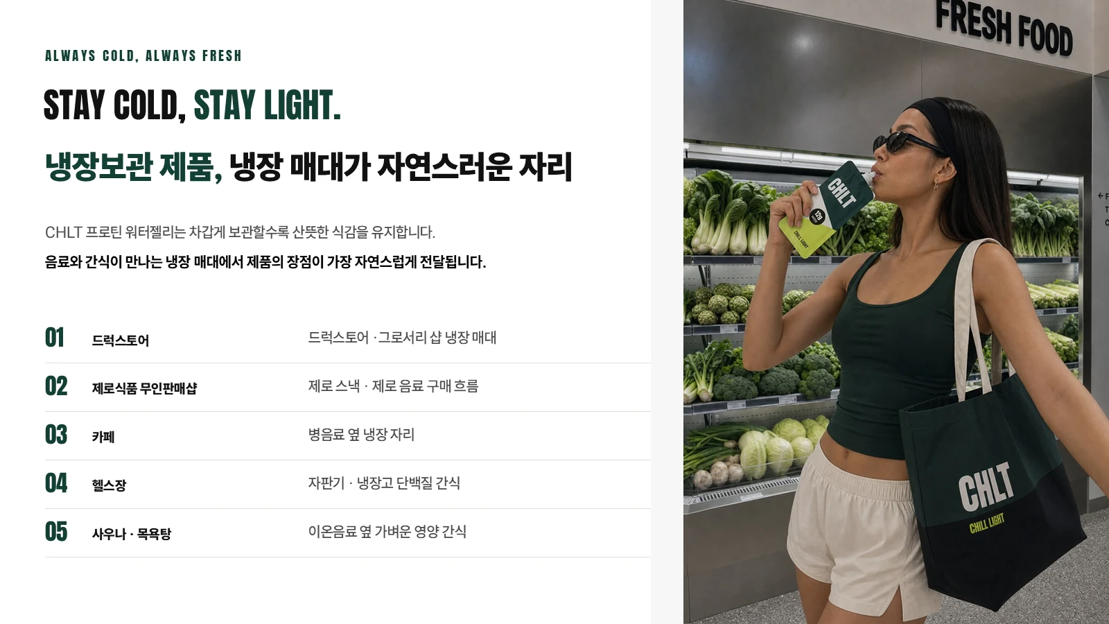 식품 입점제안서 매장 장표