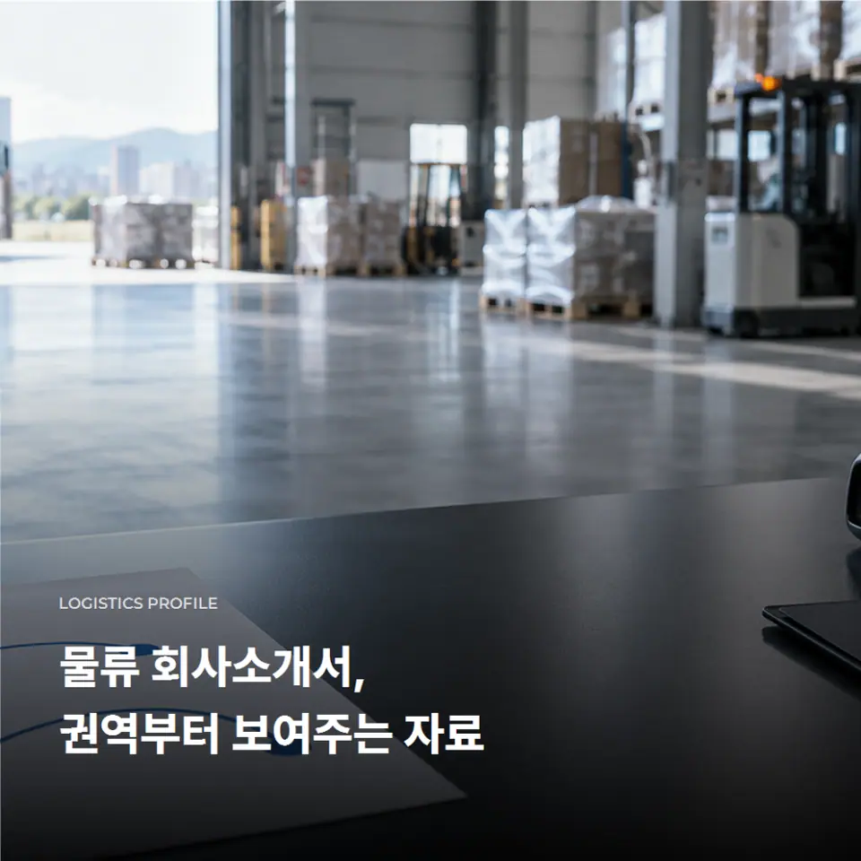 물류 회사소개서, 소개로 일 받는 회사가 따로 만드는 이유?