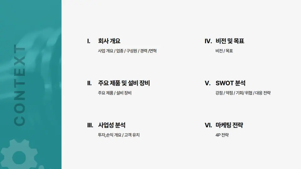 실제 최종본 목차입니다. (회사명·로고는 가렸습니다)